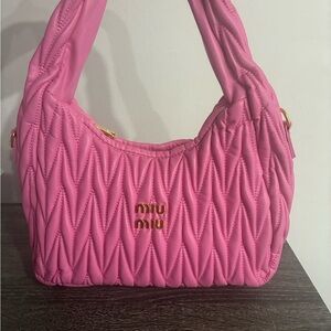 Pink Quilted Shoulder Bag